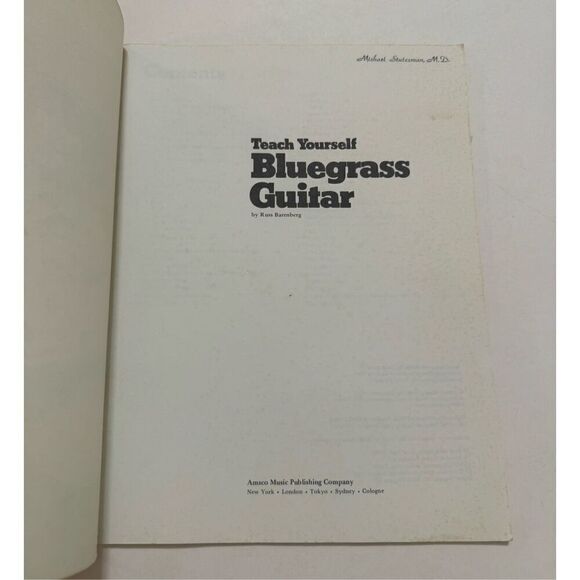 Teach Yourself Bluegrass Guitar - Russ Barenberg (1978) Amsco Music PB - Picture 5 of 9